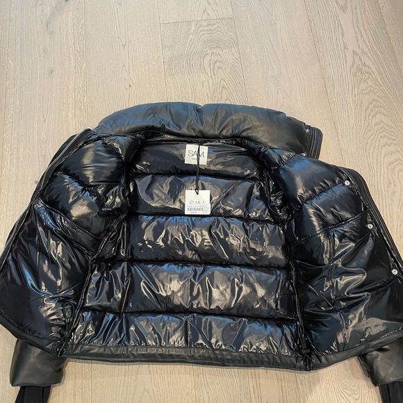 SAM. BNWT Vegan Leather Isabel Jacket Puffer Med - Picture 4 of 5